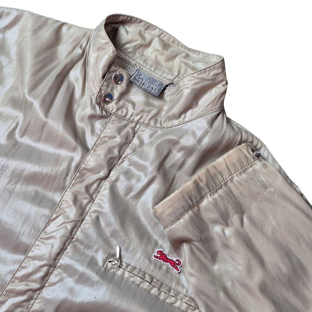 VTG Le Tigre Men's Large Nylon Windbreaker Jacket Lightweight Zip Front‎
